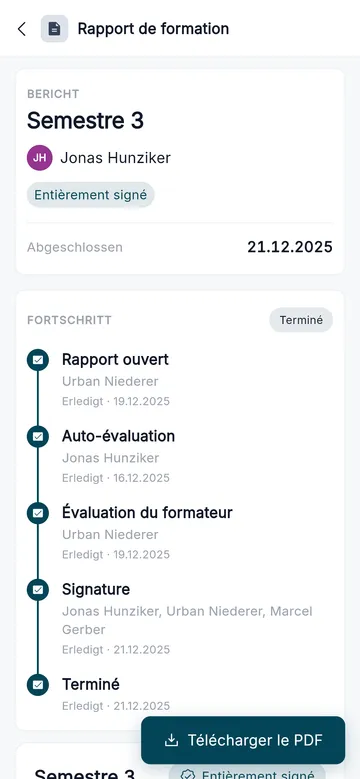 Plus rien à reconstituer en fin de semestre